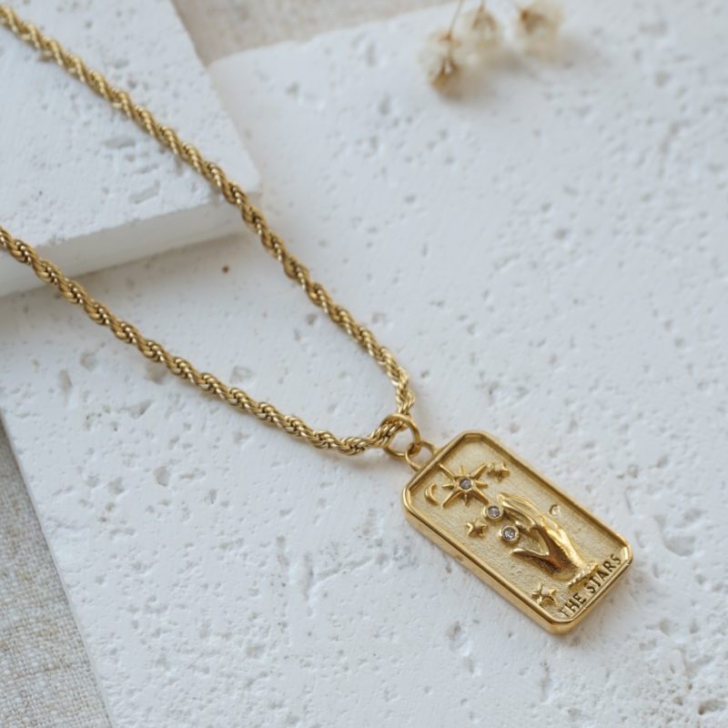 Little Grey Moon Gold Star Necklace - MococoLittle Grey Moon100661Necklaces