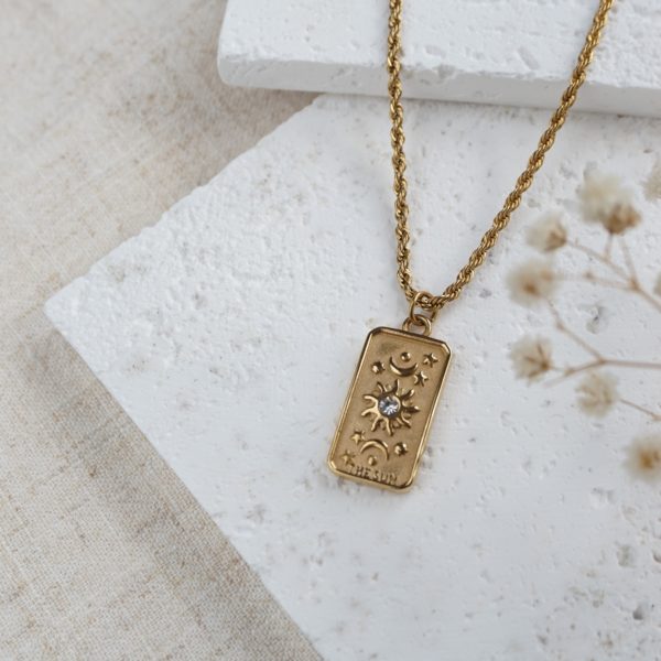 Little Grey Moon Gold Sun Necklace - MococoLittle Grey Moon100593Necklaces