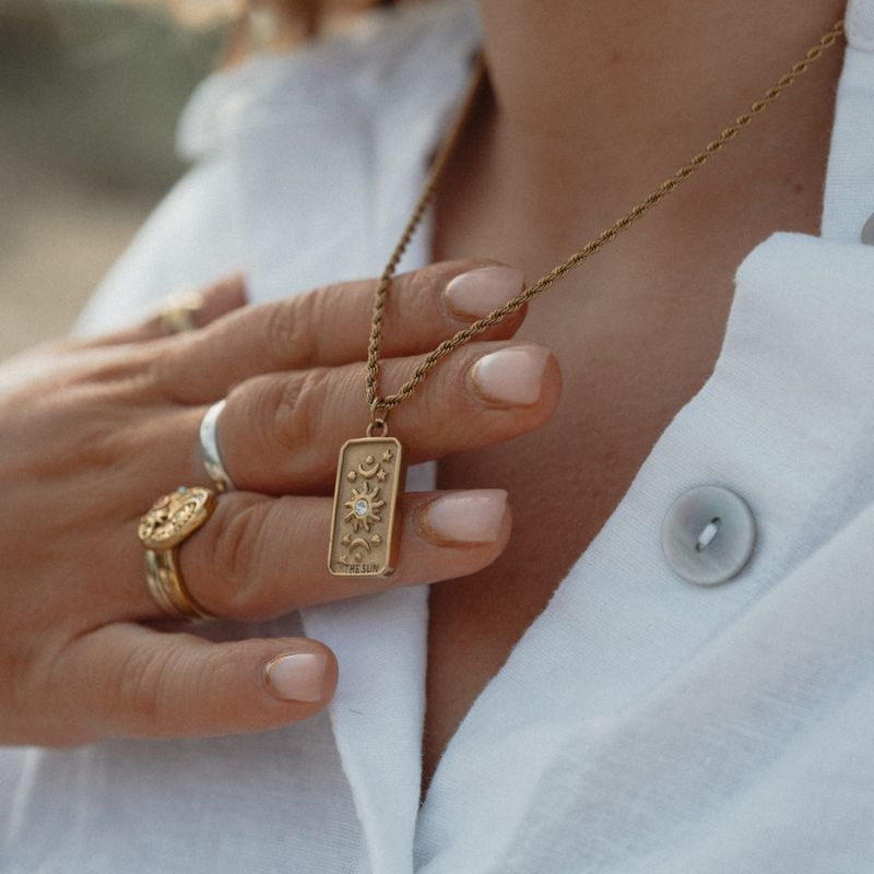 Little Grey Moon Gold Sun Necklace - MococoLittle Grey Moon100593Necklaces