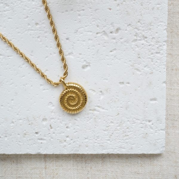 Little Grey Moon Gold Whorl Necklace - MococoLittle Grey Moon100633Necklaces