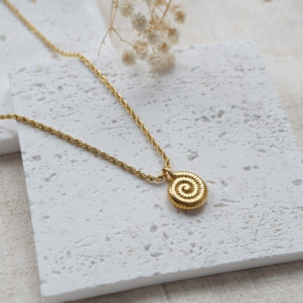 Little Grey Moon Gold Whorl Necklace - MococoLittle Grey Moon100633Necklaces