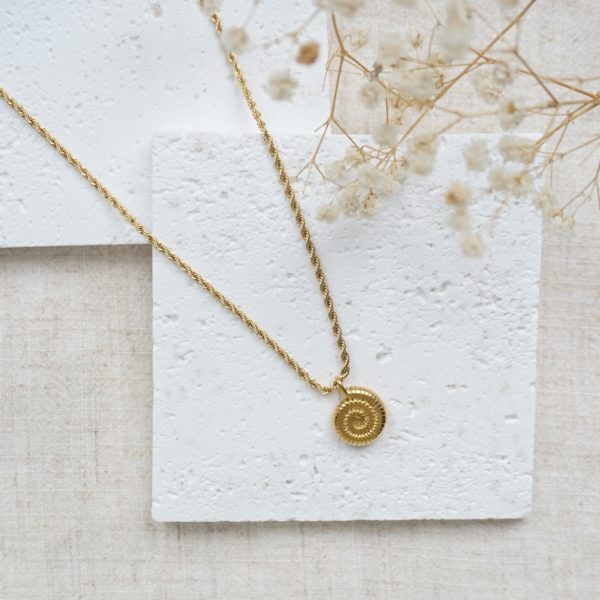 Little Grey Moon Gold Whorl Necklace - MococoLittle Grey Moon100633Necklaces