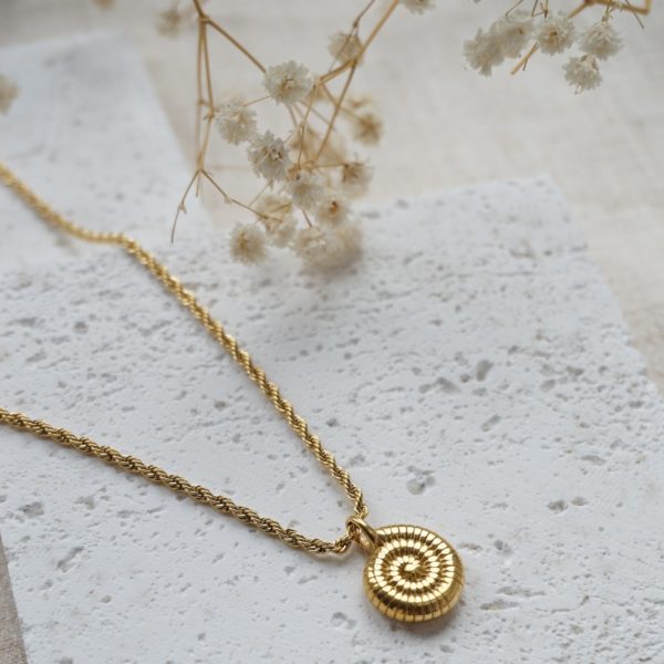 Little Grey Moon Gold Whorl Necklace - MococoLittle Grey Moon100633Necklaces