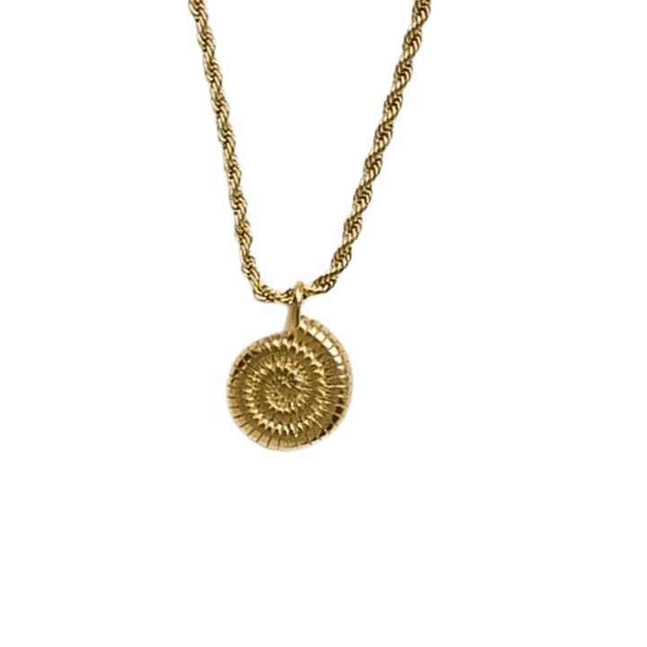 Little Grey Moon Gold Whorl Necklace - MococoLittle Grey Moon100633Necklaces