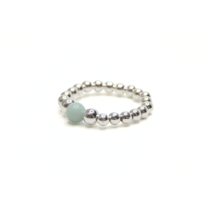 Little Grey Moon Silver and Chinese Amazonite Ring - MococoLittle Grey Moon100082Rings