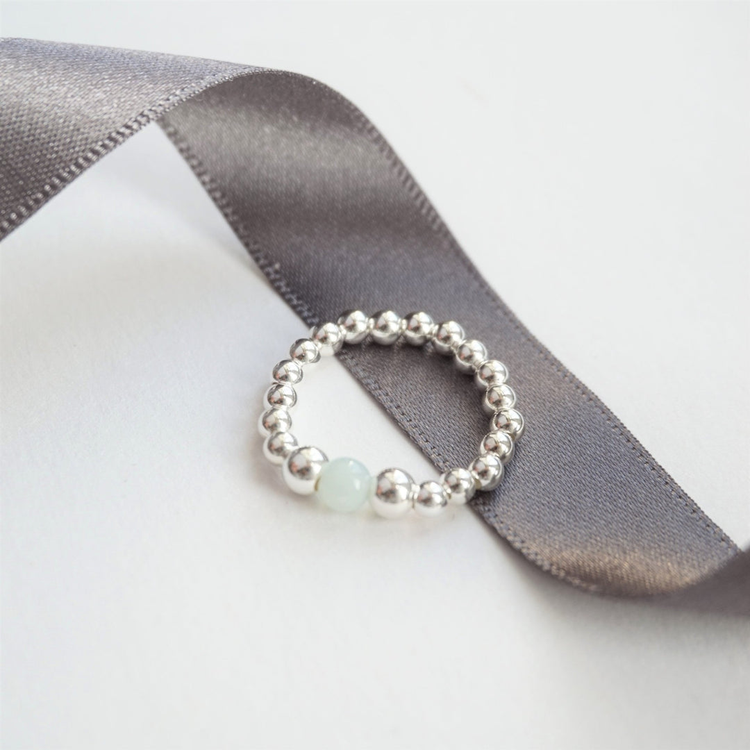 Little Grey Moon Silver and Chinese Amazonite Ring - MococoLittle Grey Moon100082Rings