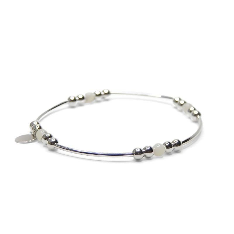 Little Grey Moon Silver and Mother of Pearl Bracelet - MococoLittle Grey Moon100048Bracelets