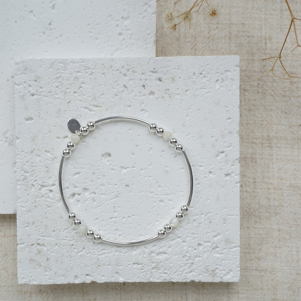 Little Grey Moon Silver and Mother of Pearl Bracelet - MococoLittle Grey Moon100048Bracelets