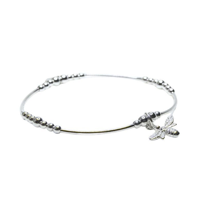 Little Grey Moon Silver Bee Charm Noodle Bracelet - MococoLittle Grey Moon100106Bracelets