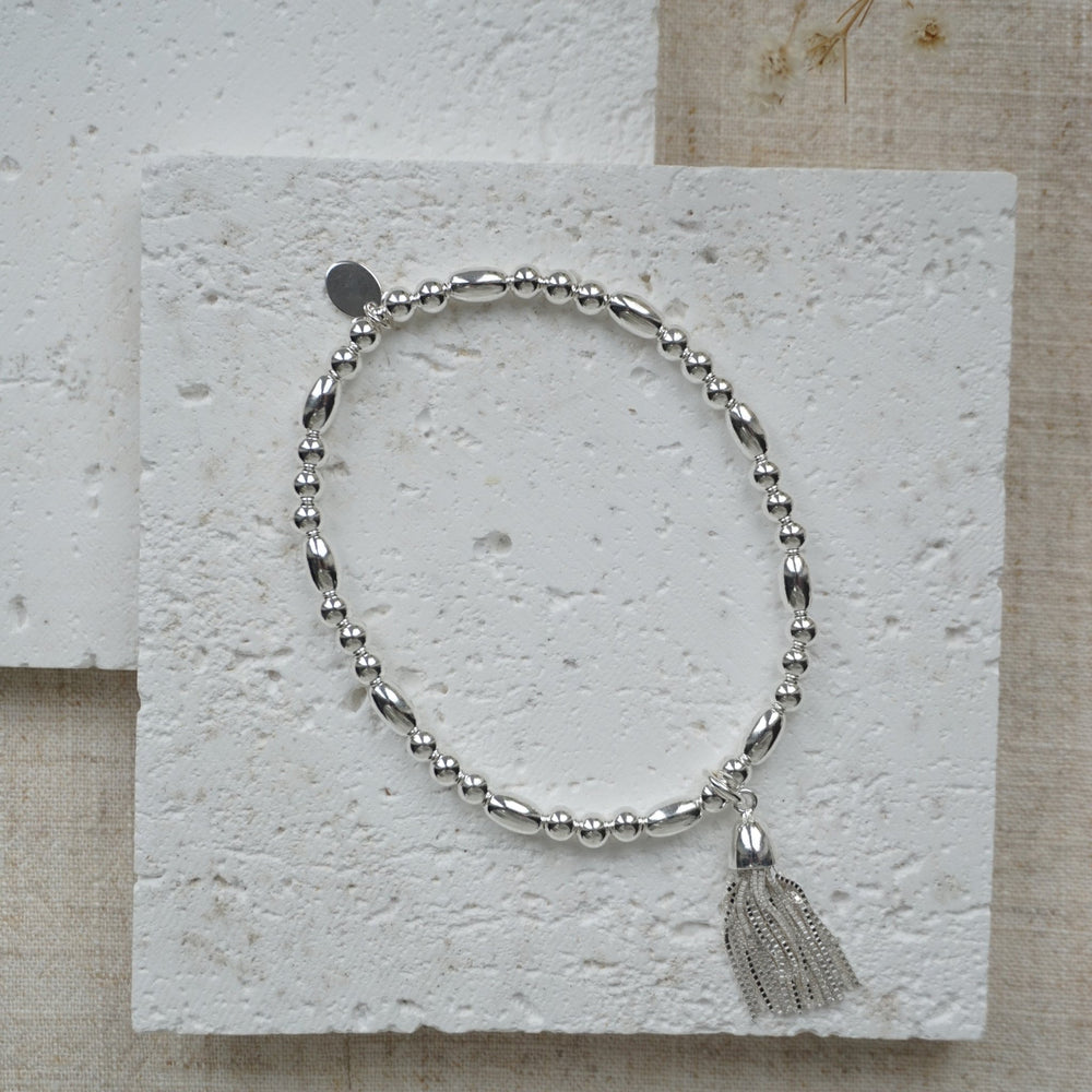 Little Grey Moon Silver Box Chain Tassel Bracelet - MococoLittle Grey Moon100368Bracelets