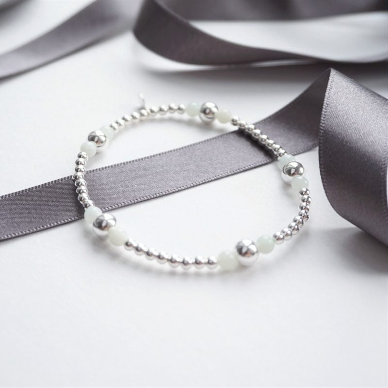 Little Grey Moon Silver Chinese Amazonite Stack Bracelet - MococoLittle Grey Moon100003Bracelets