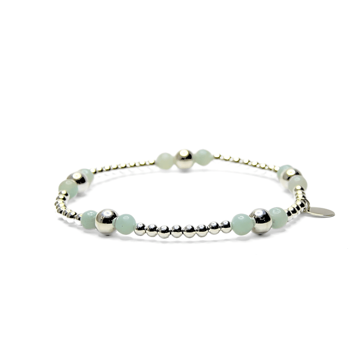 Little Grey Moon Silver Chinese Amazonite Stack Bracelet - MococoLittle Grey Moon100003Bracelets