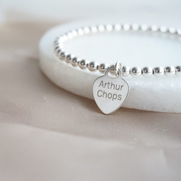 Little Grey Moon Silver Engravable Heart Bracelet - MococoLittle Grey Moon100439/WEBBracelets