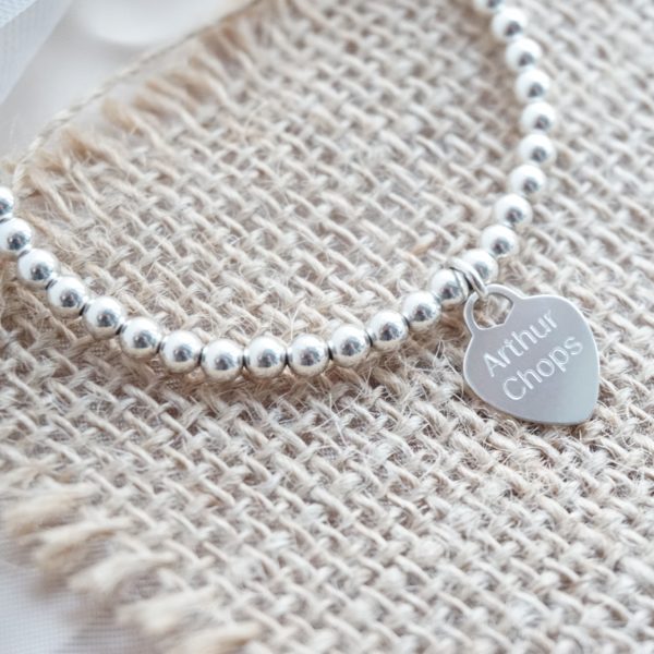 Little Grey Moon Silver Engravable Heart Bracelet - MococoLittle Grey Moon100439/WEBBracelets