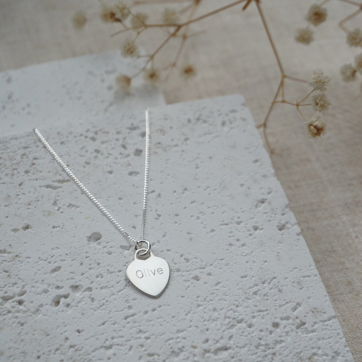 Little Grey Moon Silver Engravable Heart Necklace - MococoLittle Grey Moon100435/WEBNecklaces