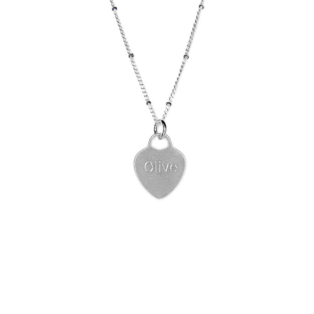 Little Grey Moon Silver Engravable Heart Necklace - MococoLittle Grey Moon100435/WEBNecklaces