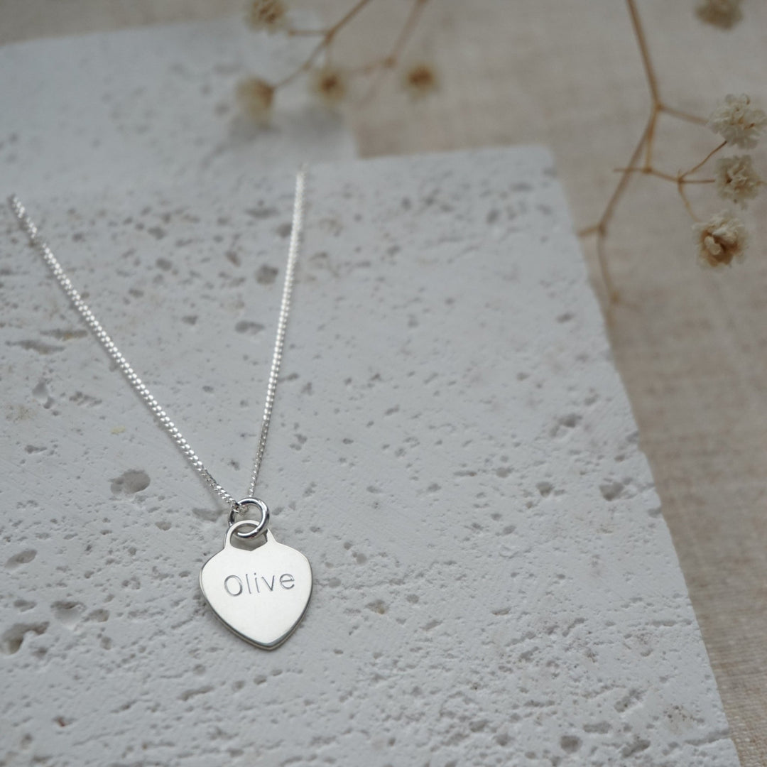Little Grey Moon Silver Engravable Heart Necklace - MococoLittle Grey Moon100435/WEBNecklaces