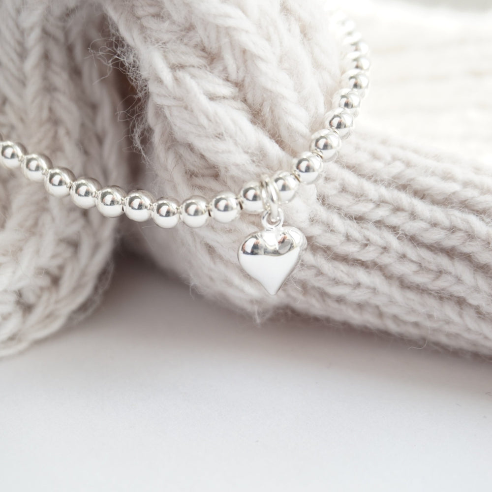 Little Grey Moon Silver Heart Charm Bracelet - MococoLittle Grey Moon100017Bracelets