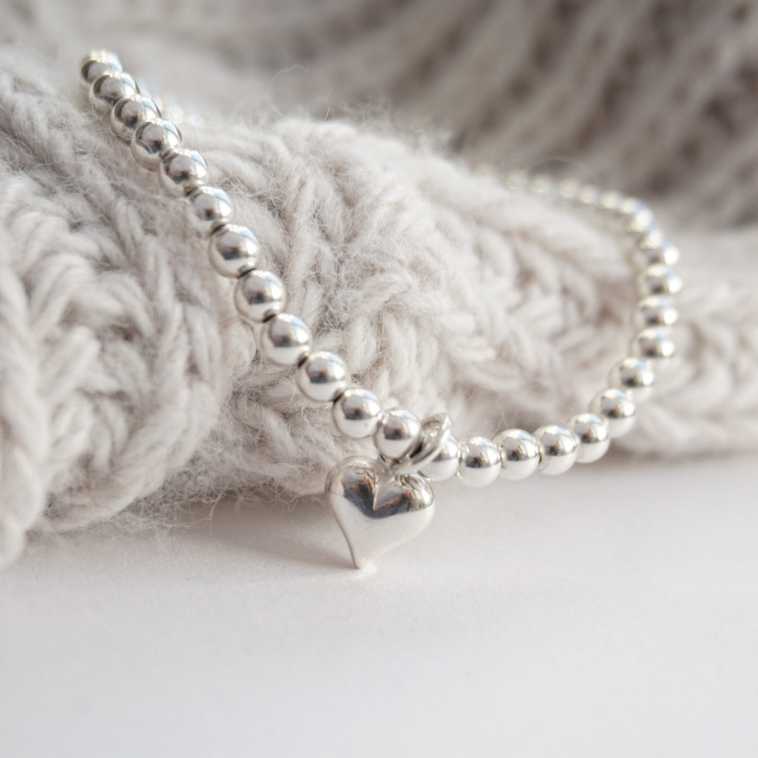 Little Grey Moon Silver Heart Charm Bracelet - MococoLittle Grey Moon100017Bracelets