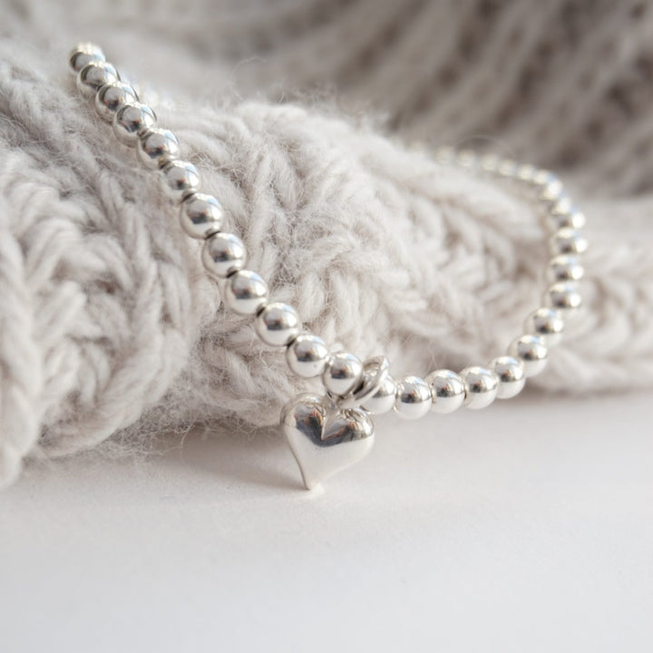 Little Grey Moon Silver Heart Charm Bracelet - MococoLittle Grey Moon100017Bracelets