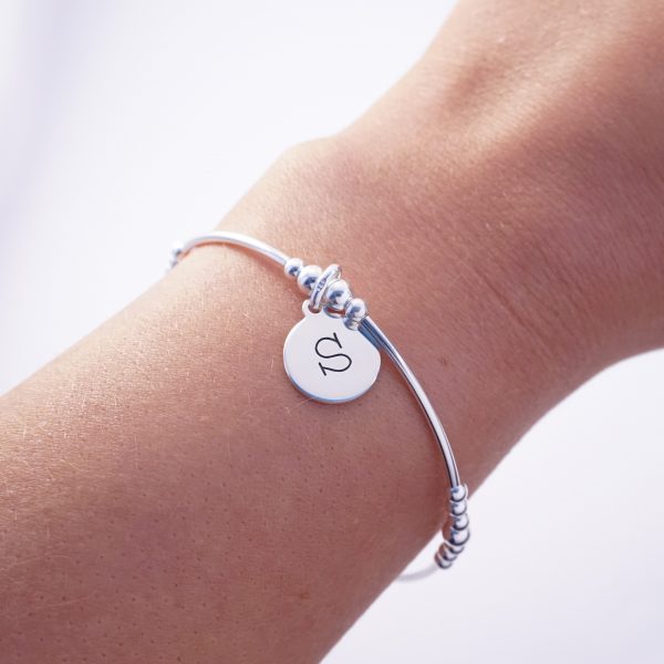 Little Grey Moon Silver Lowercase Initials Noodle Bracelet - MococoLittle Grey Moon100307 - A/WEBBracelets