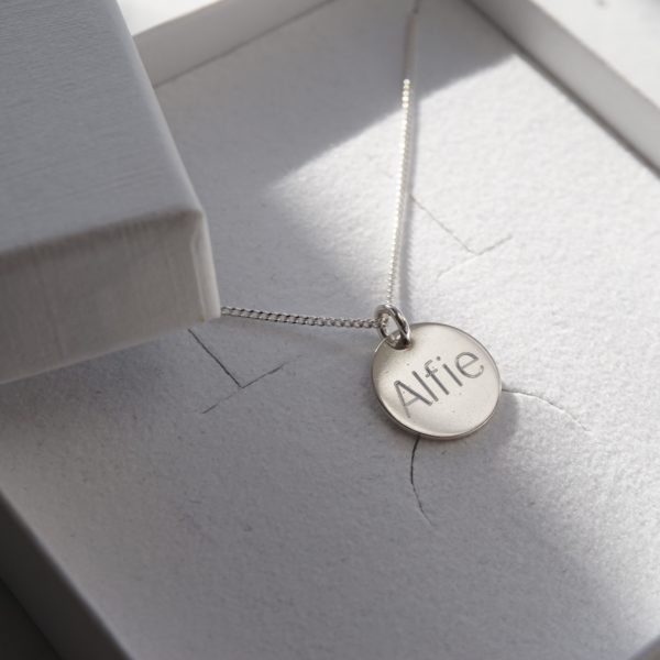 Little Grey Moon Silver Personalised Disc Necklace - MococoLittle Grey Moon100553/WEBNecklaces