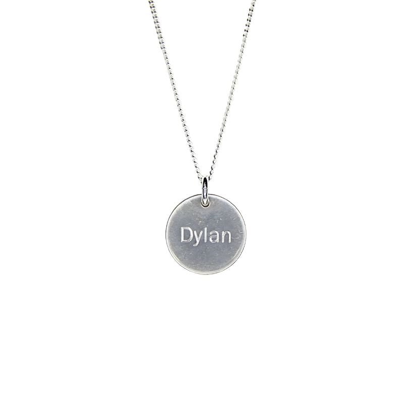 Little Grey Moon Silver Personalised Disc Necklace - MococoLittle Grey Moon100553/WEBNecklaces