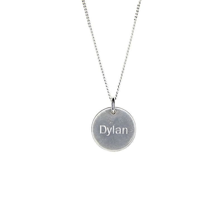 Little Grey Moon Silver Personalised Disc Necklace - MococoLittle Grey Moon100553/WEBNecklaces