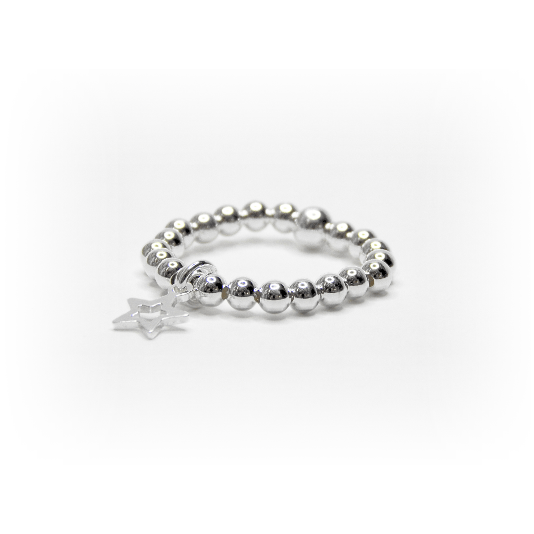 Little Grey Moon Silver Star Charm Ring - MococoLittle Grey Moon100364Rings