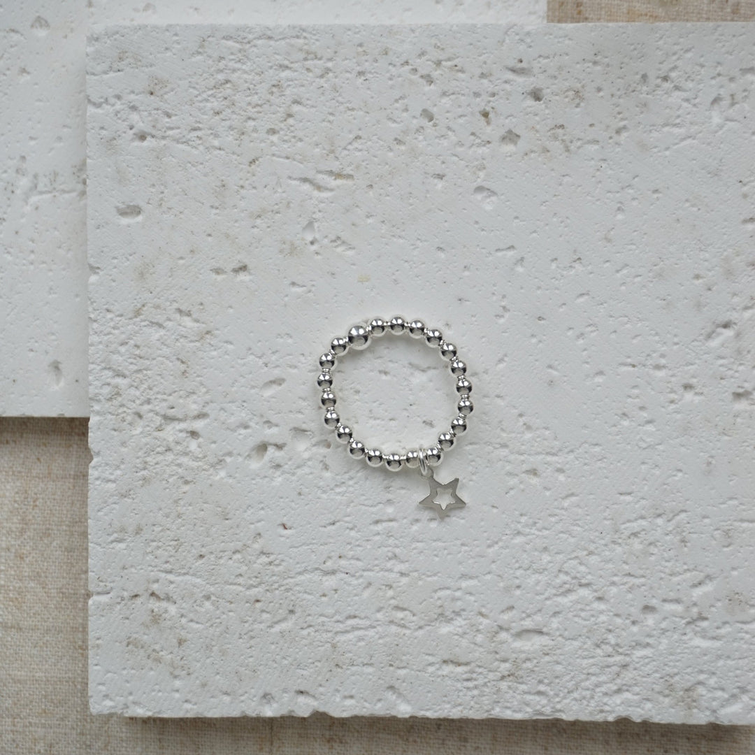 Little Grey Moon Silver Star Charm Ring - MococoLittle Grey Moon100364Rings