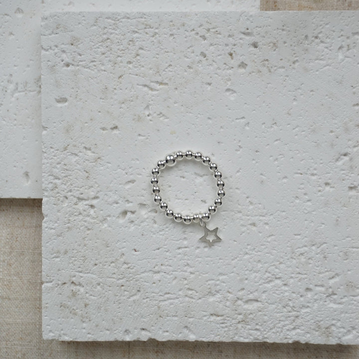 Little Grey Moon Silver Star Charm Ring - MococoLittle Grey Moon100364Rings
