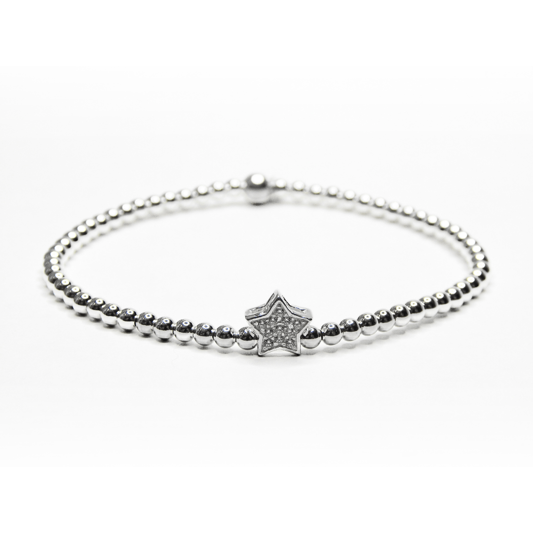 Little Grey Moon Silver Zirconia Star Bracelet - MococoLittle Grey Moon100008Bracelets