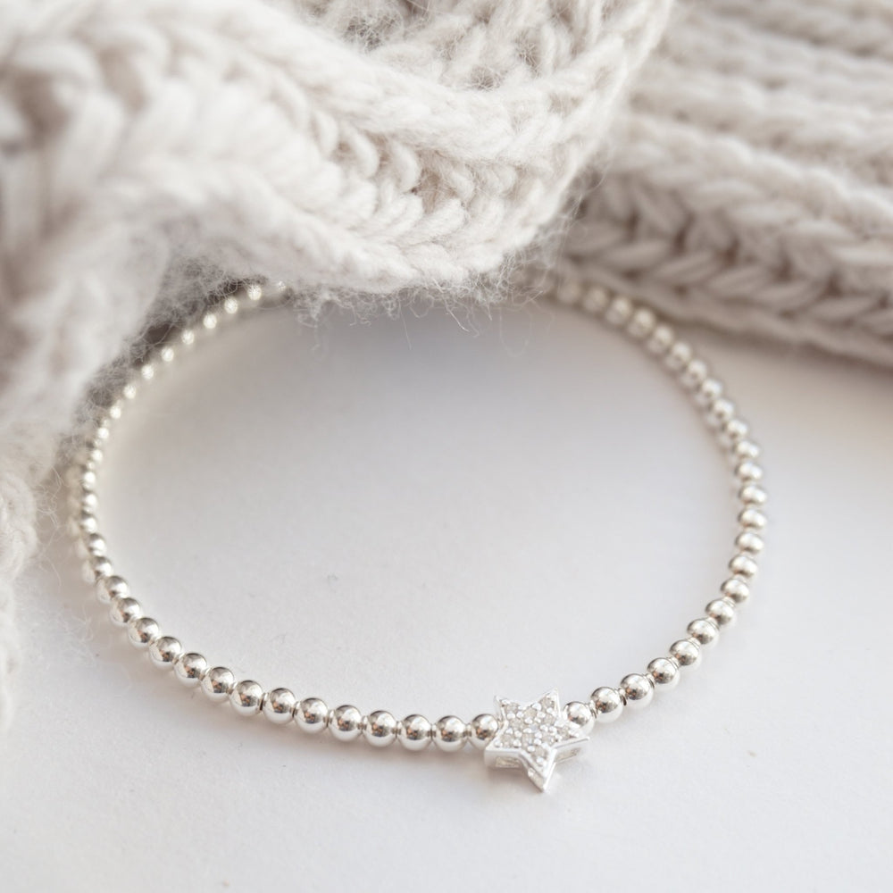Little Grey Moon Silver Zirconia Star Bracelet - MococoLittle Grey Moon100008Bracelets