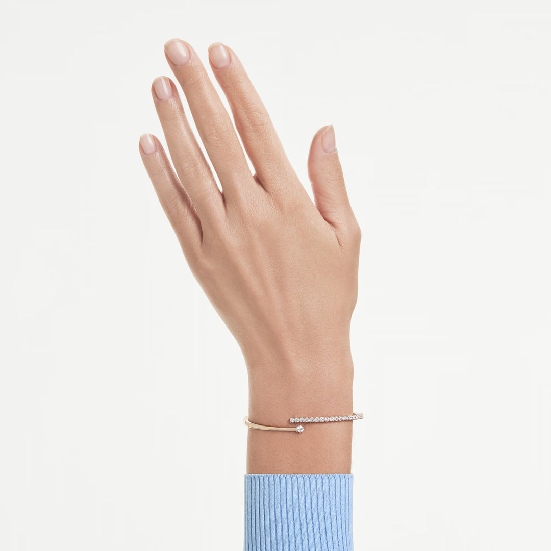 Swarovski Rose Gold Matrix Round Cut Bangle