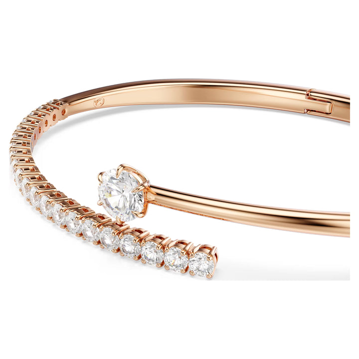 Swarovski Rose Gold Matrix Round Cut Bangle