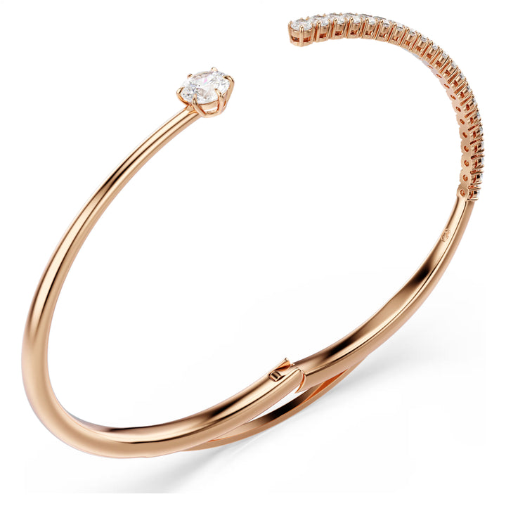 Swarovski Rose Gold Matrix Round Cut Bangle
