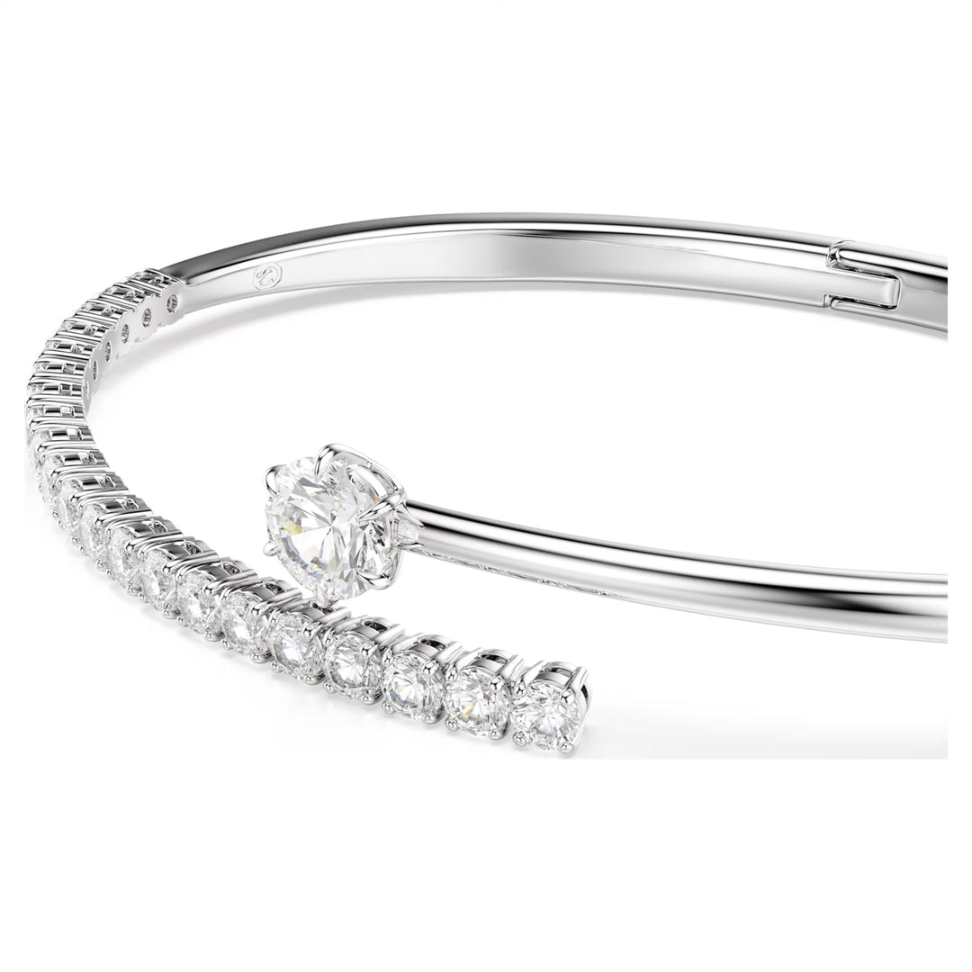 Swarovski Silver Matrix Round Cut Bangle