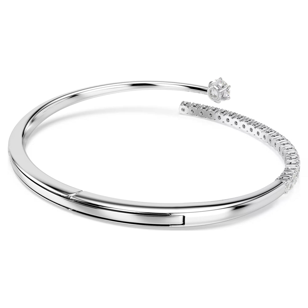 Swarovski Silver Matrix Round Cut Bangle