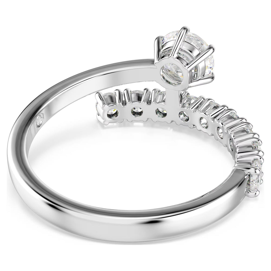 Swarovski Silver Matrix Round Cut Open Ring