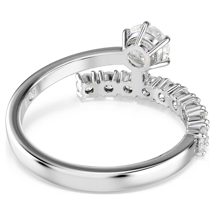 Swarovski Silver Matrix Round Cut Open Ring