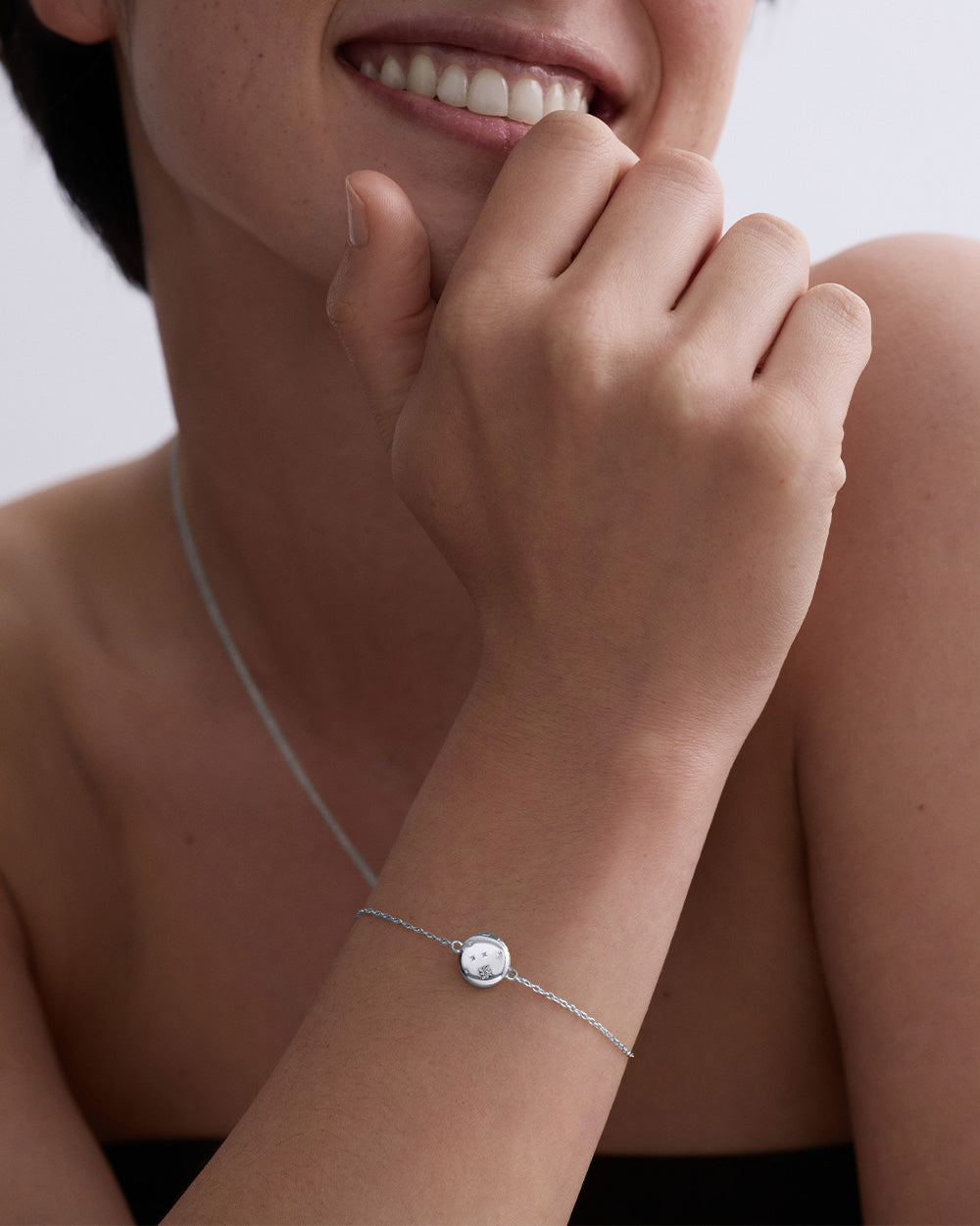Astley Clarke Celestial Tiny Star Locket Bracelet Sterling Silver