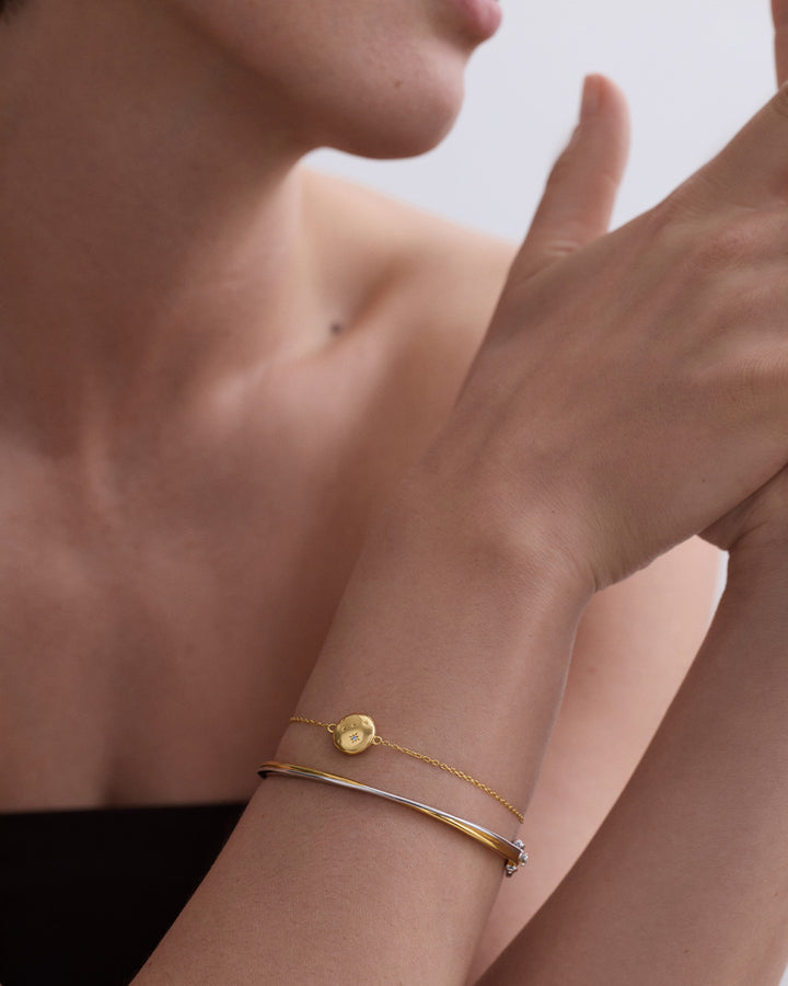 Astley Clarke Celestial Tiny Star Locket Bracelet 18k Gold