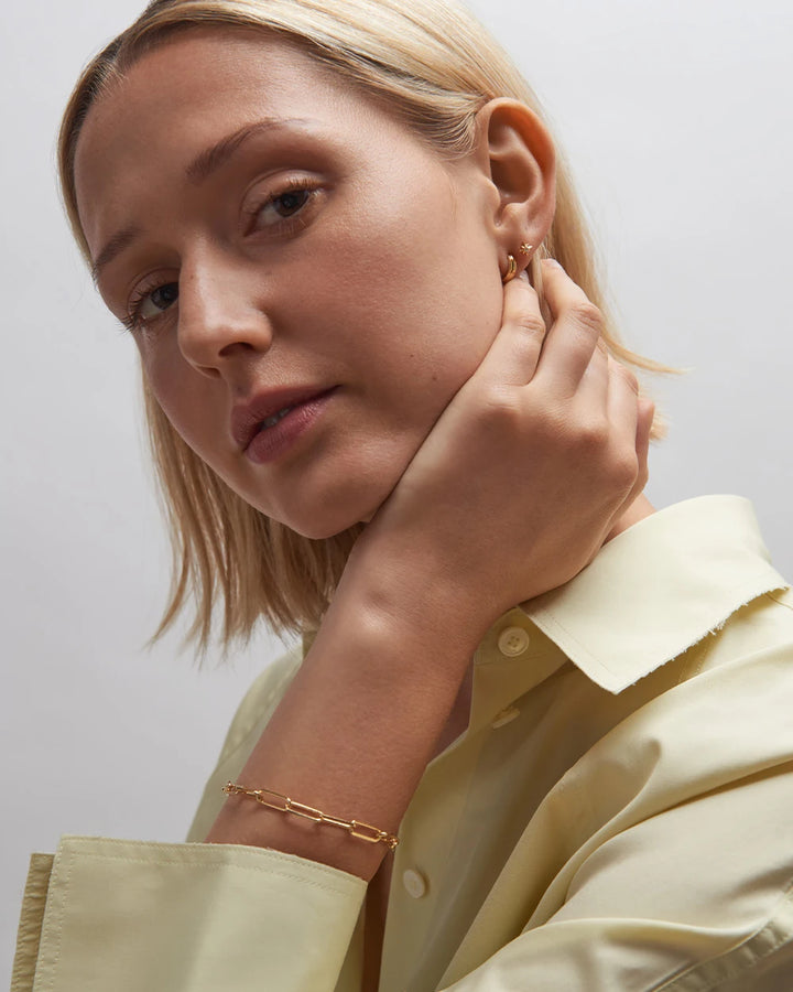 Astley Clarke Gold Celestial Square Link Bracelet