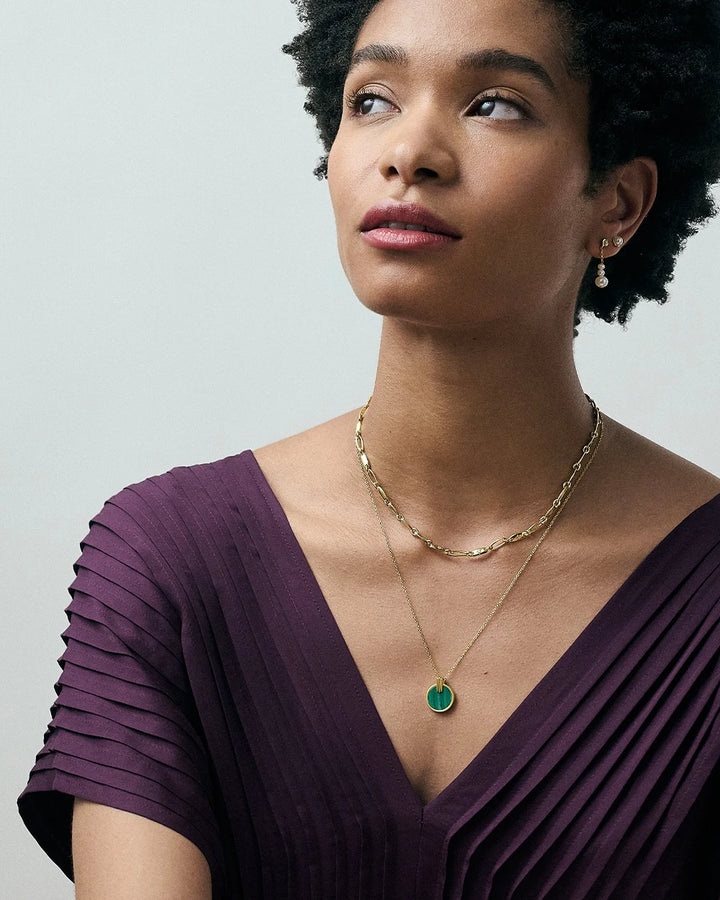 Astley Clarke Gold Freshwater Pearl & Sapphire Chain Stud Earrings