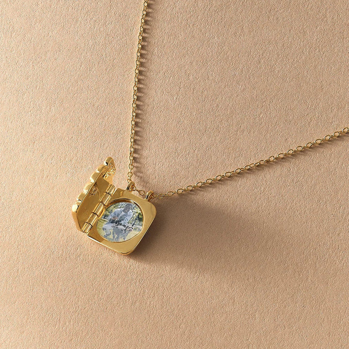 Astley Clarke Gold Aurora Ridge Locket Necklace