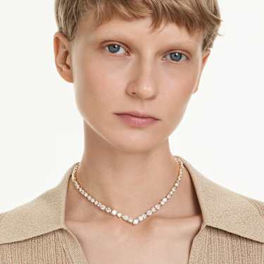 Swarovski Mesmera Mixed Cut Necklace 18K Gold Finish