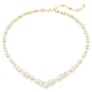 Swarovski Mesmera Mixed Cut Necklace 18K Gold Finish