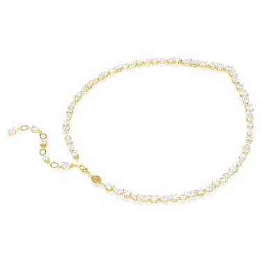 Swarovski Mesmera Mixed Cut Necklace 18K Gold Finish