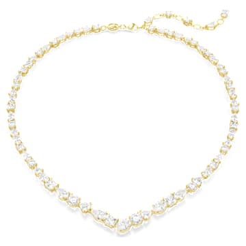 Swarovski Mesmera Mixed Cut Necklace 18K Gold Finish