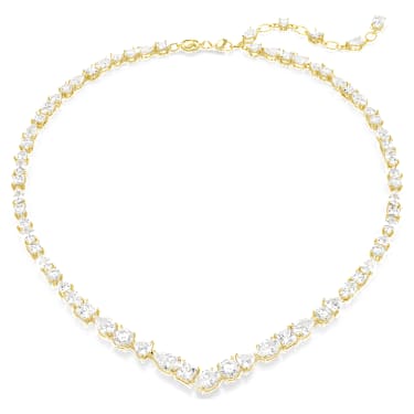 Swarovski Mesmera Mixed Cut Necklace 18K Gold Finish